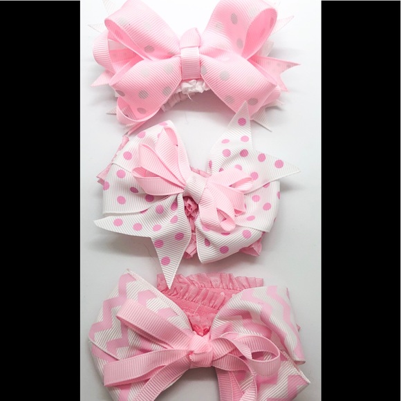 Baby Girls Headbands with Bows - Picture 2 of 4